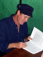 Nate Downey signing 'Harvest the Rain'