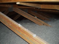 Attic filled with Cellulose Insulation